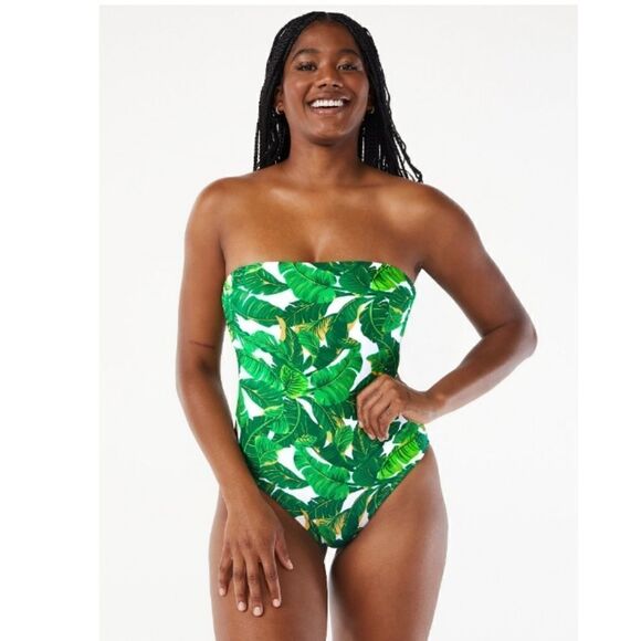 Women's Tropical Print One Piece Bathing Suit Swimsuit Size XS - Picture 7 of 11